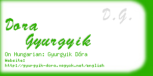 dora gyurgyik business card